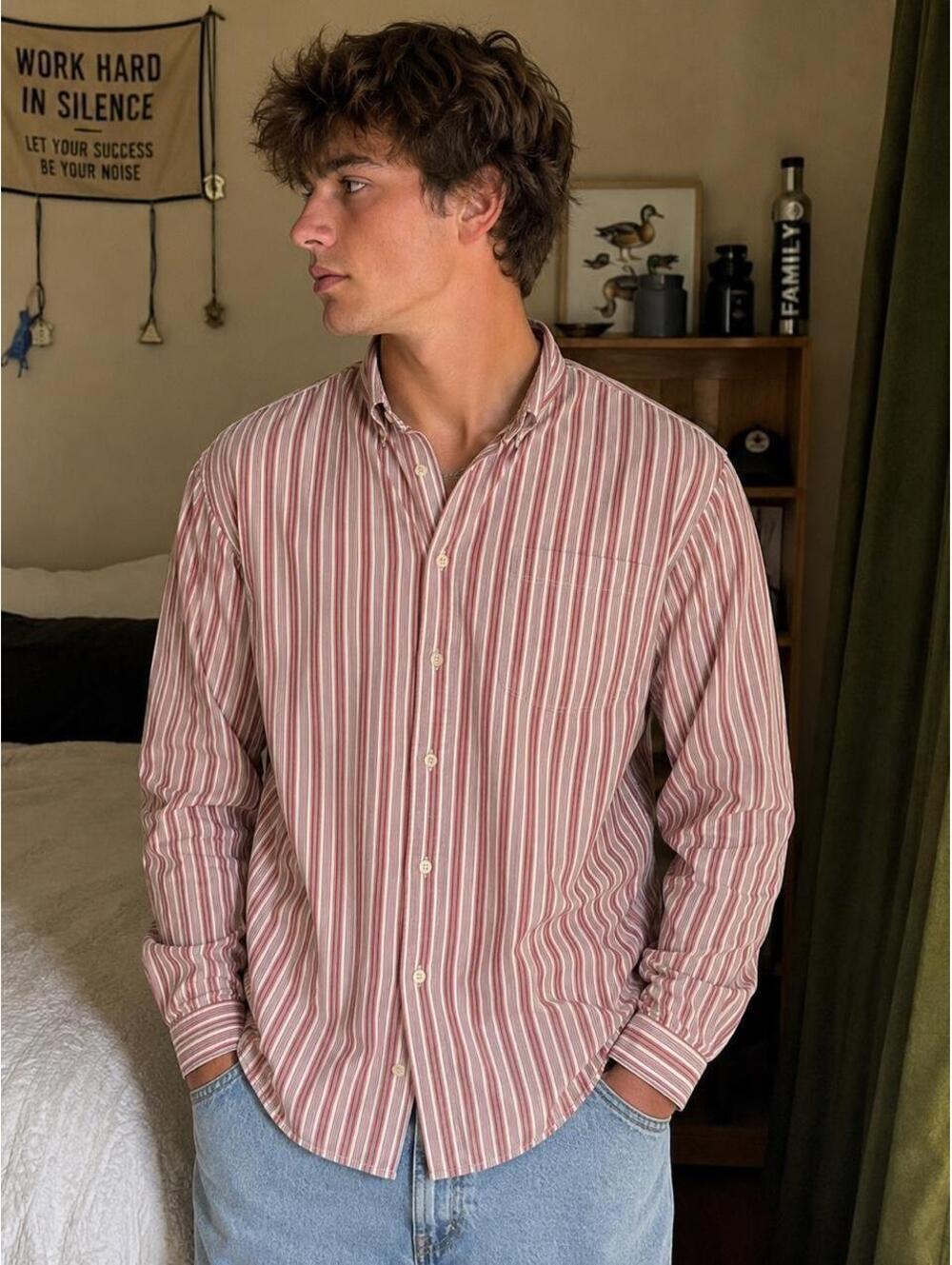 Madison Men's Multi and Red Shirt